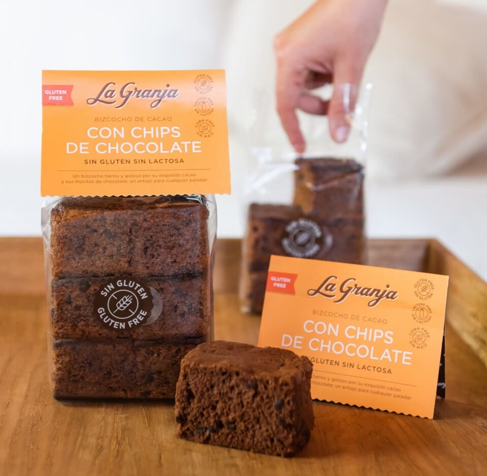 Bizcocho Cacao Chips Chocolate Sin Gluten Sin Lactosa - Imagen 3