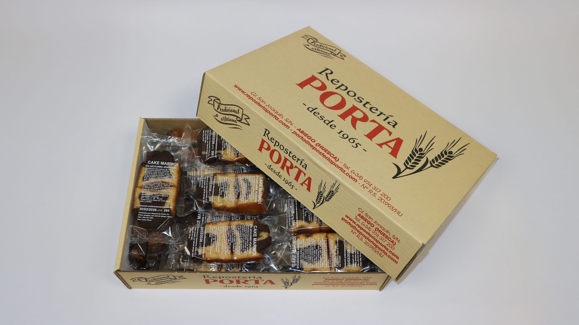 Bizcocho Marmol Sin Azúcar 1x1 Porta 2kg - Comprar Bizcochos online | El Mes Dolç