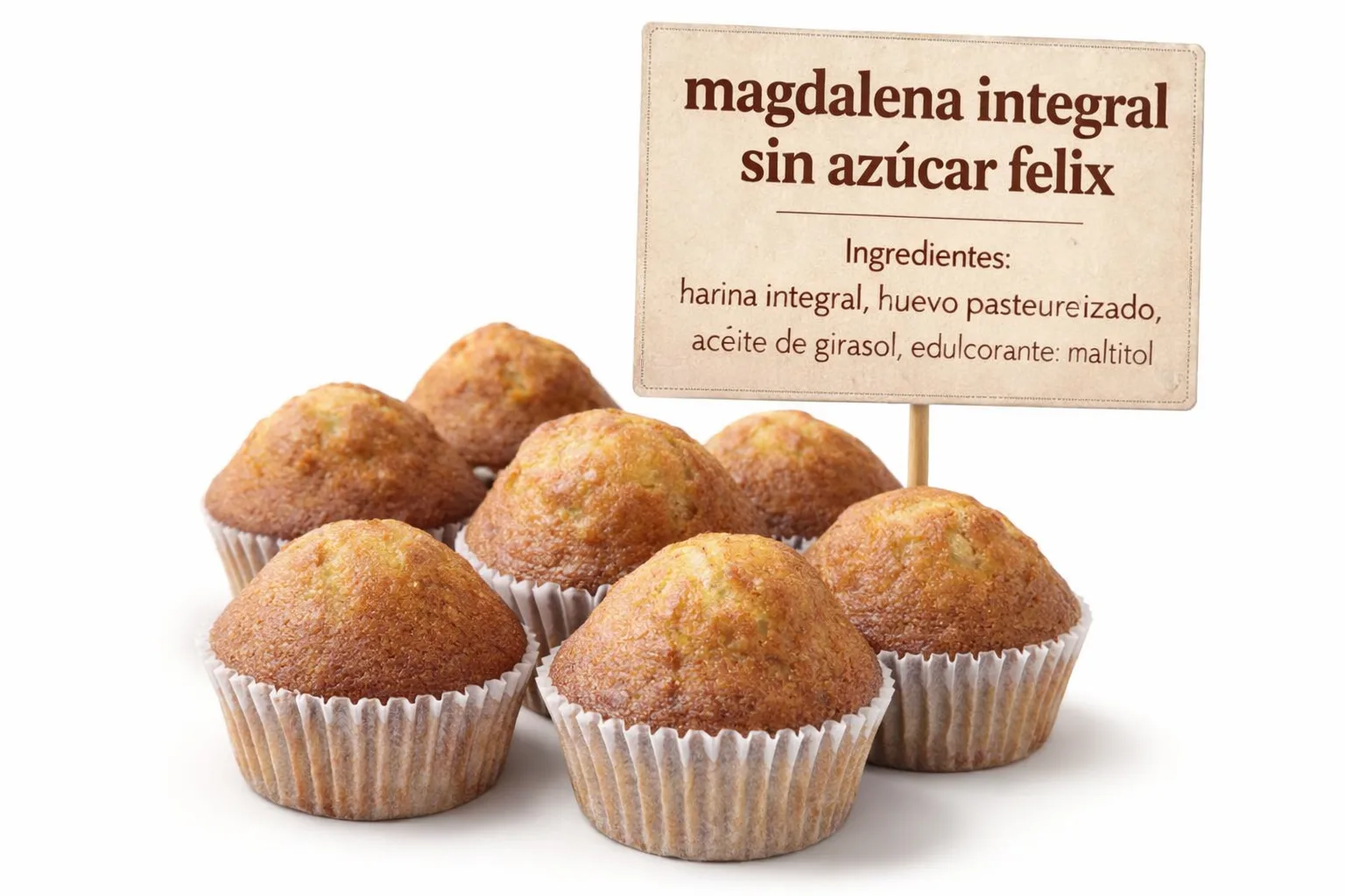 Magdalena Artesana Integral Sin Azúcar Abuela FELIX 2.75k - Comprar Magdalenas online | El Mes Dolç