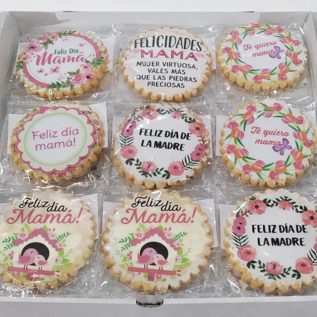 Galletas Dia De La Madre 18 Unidades Caja - Imagen 2