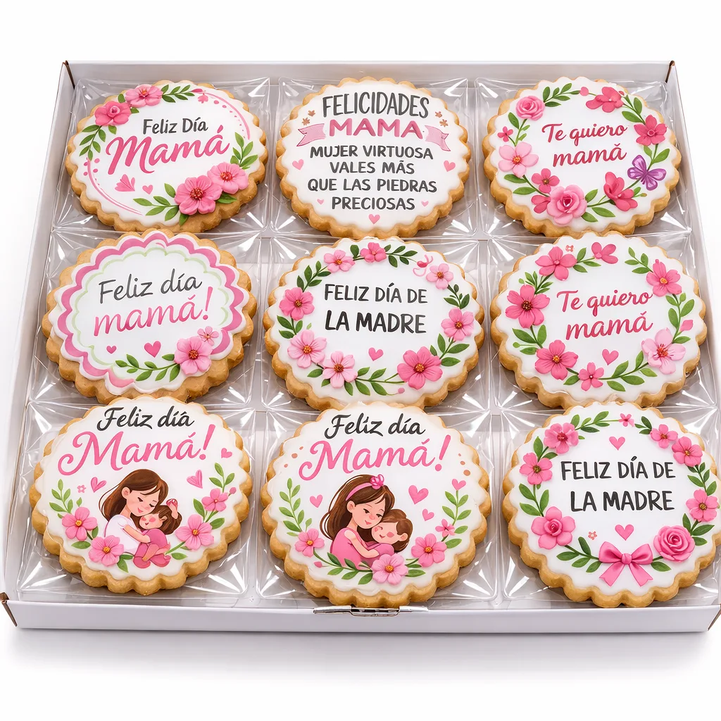 Galletas Dia De La Madre 18 Unidades Caja - Imagen 3