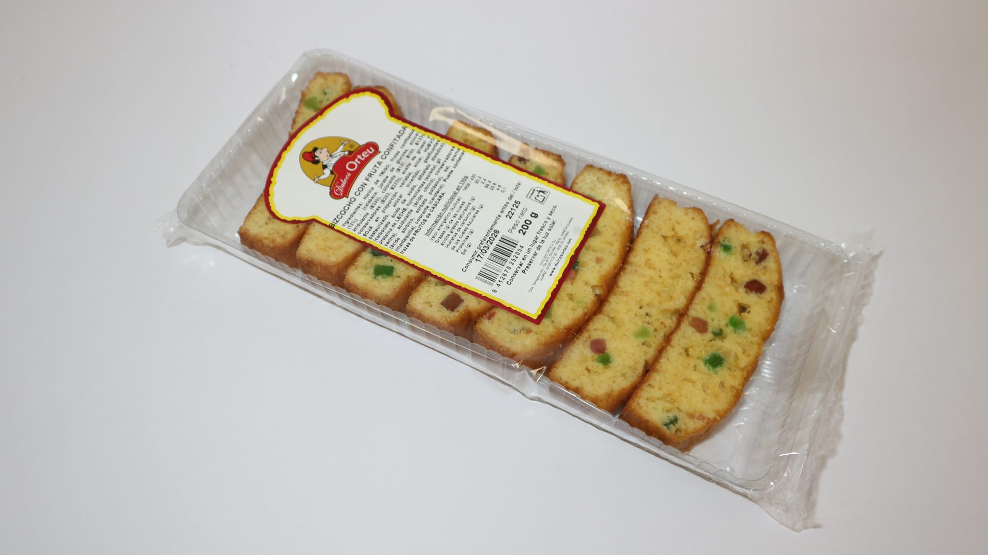 Bizcocho Fruta Confitada 17 Paq Orteu - Comprar Bizcochos online | El Mes Dolç