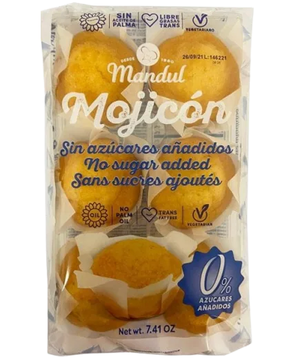 Mojicon Sin Azúcar 210g 7u MANDUL Caja 7 uds - Comprar Magdalenas online | El Mes Dolç