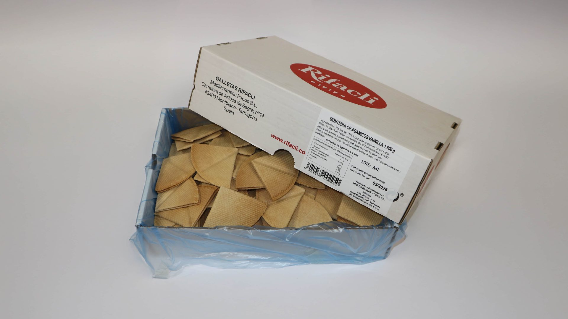 Abanico de vainilla de Montedulce, hojaldre crujiente y dulce