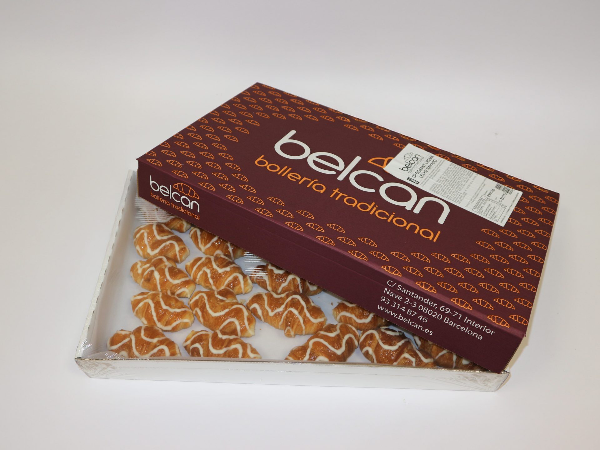 Croissant Crema Leche Rayado 25ud BELCAN - Comprar Bollería online | El Mes Dolç