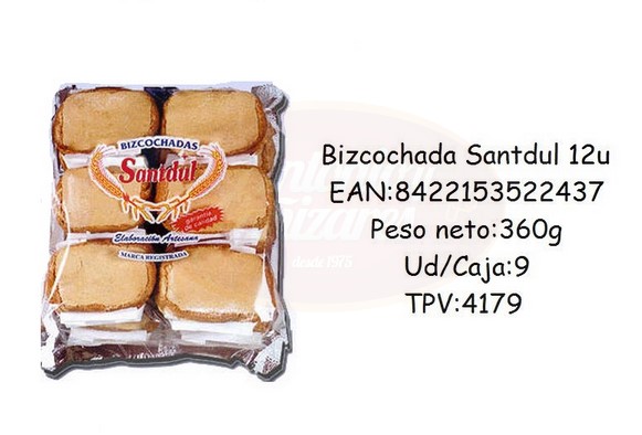 Bizcochada Santdul, láminas tiernas y ligeras ideales para mojar en leche