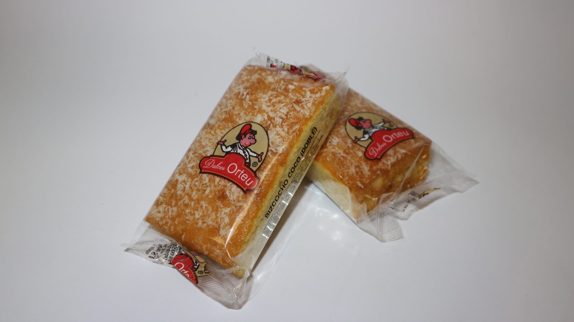 Bizcocho Coco Doble 21 Paquetes Orteu de Dulces Orteu