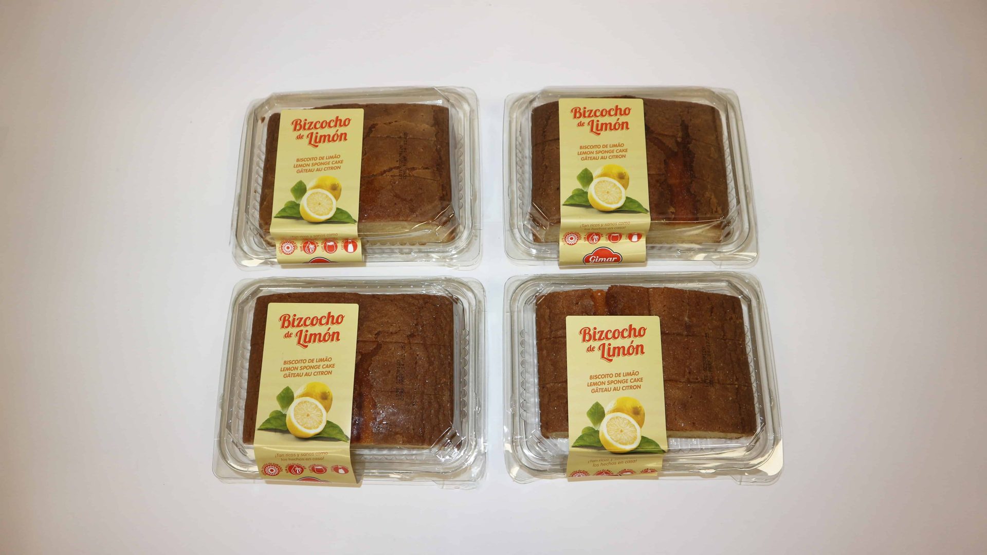 Bizcocho de limón esponjoso de Gimar, miga jugosa con aroma cítrico y refrescante
