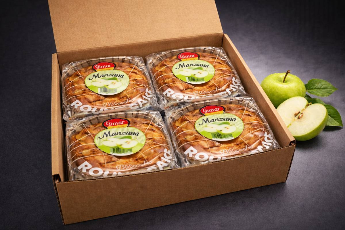 Bizcocho Rosco Manzana 400g 8u GIMAR Caja