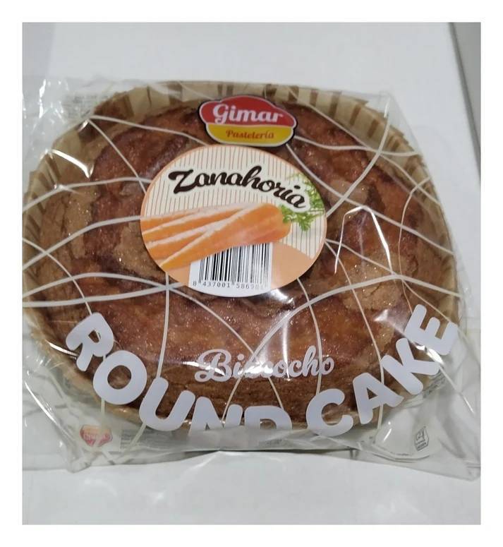Bizcocho Rosco Zanahoria 400g 8u GIMAR Caja: 8 Unds