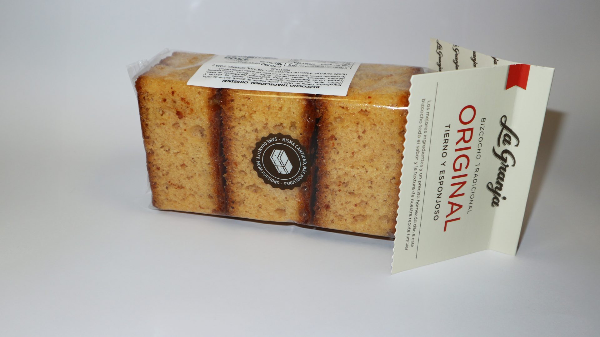 Bizcocho tradicional La Granja, esponjoso y con aroma casero