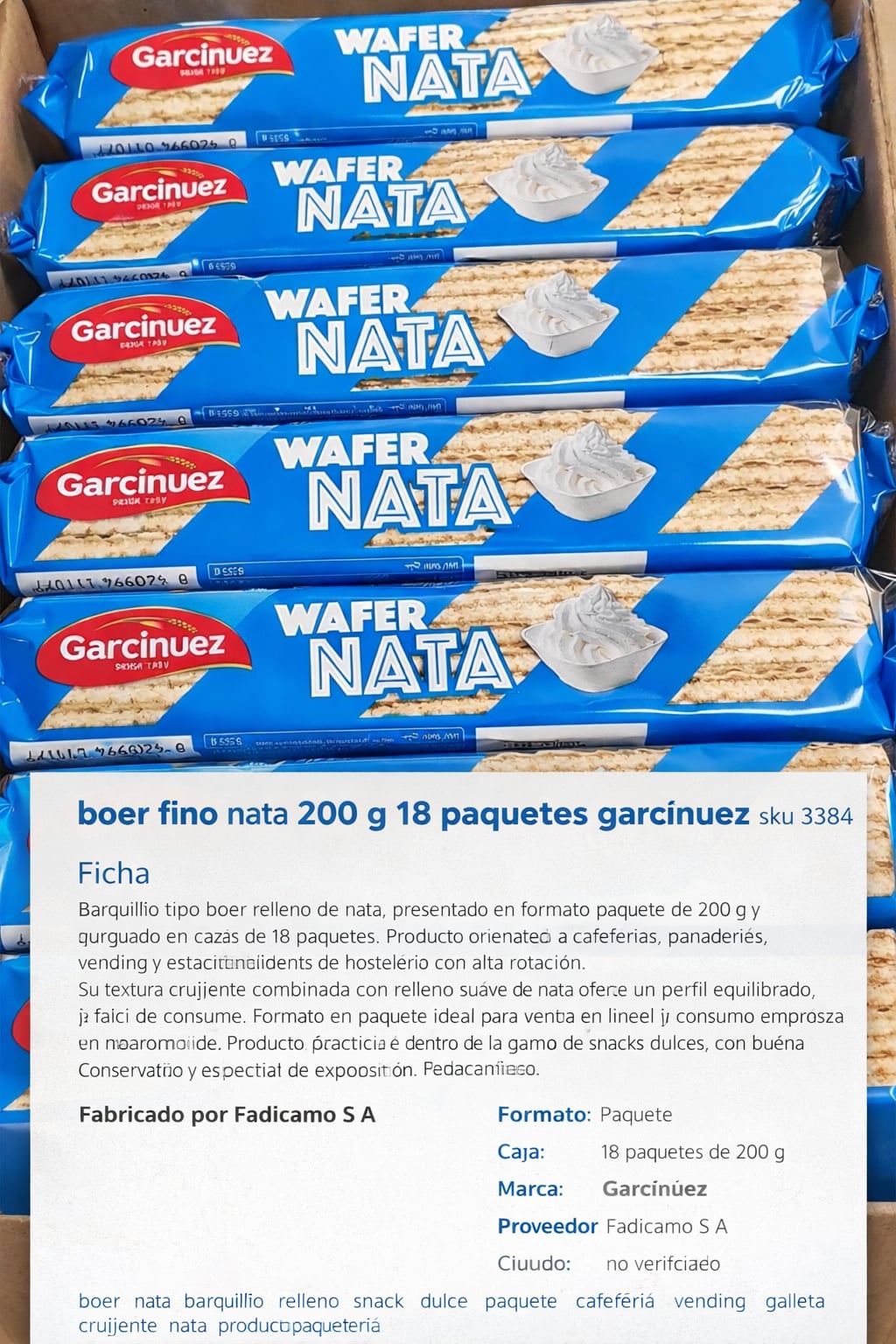 Boer Fino 200g Nata 18 Paq Garcinuez Caja