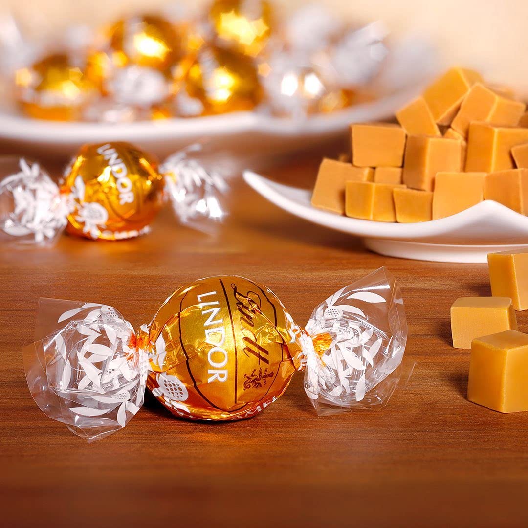 Bombón de dulce de leche Lindt, chocolate fino con corazón cremoso