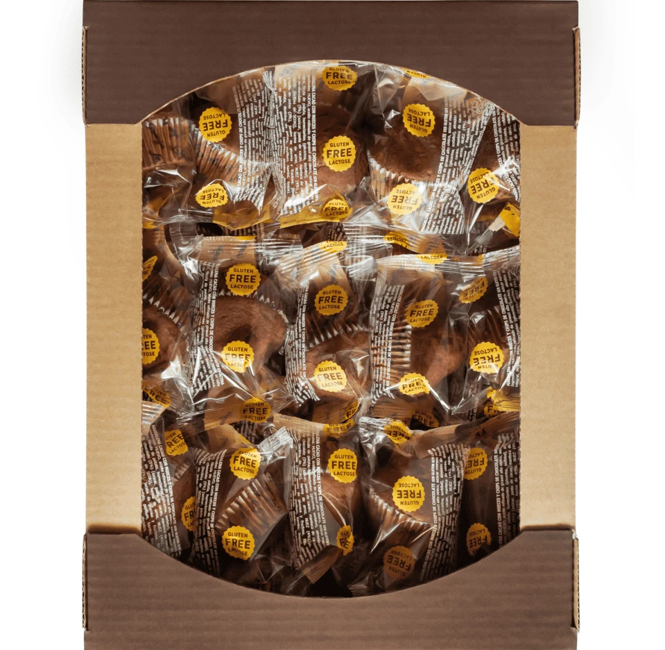 Caja Magdalenas Brownie Sin Gluten Sin Lactosa 30u LA GRANJA