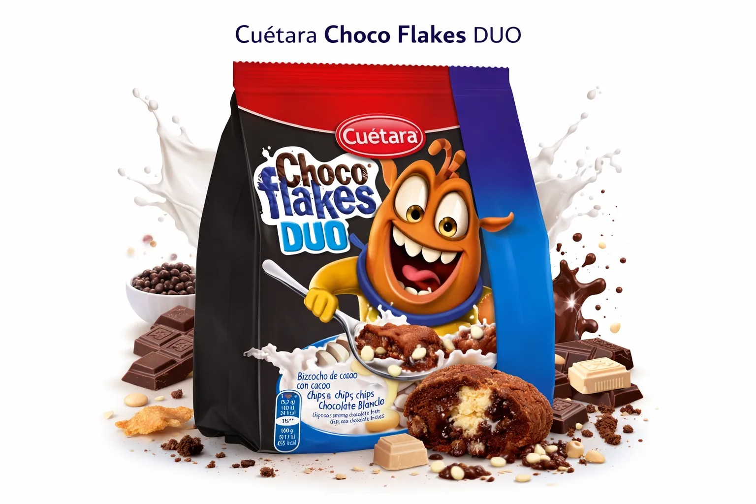 Choco Flakes Duo 120g 7u 66073 TRIGORICO Caja 7 uds, snacks de Cuétara