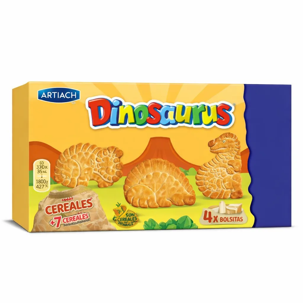 Galleta de cereales Dinosaurus Artiach con forma divertida para peques
