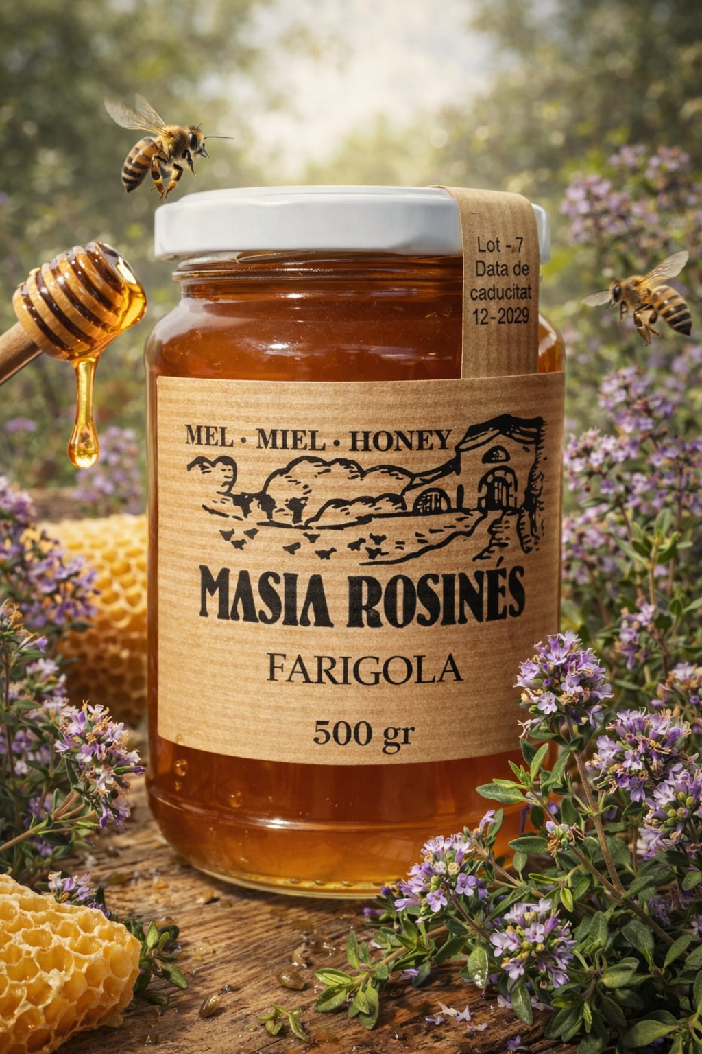 Miel de Farigola MASIA ROSINES 1 kg - Comprar Miel Rosines online | El Mes Dolç