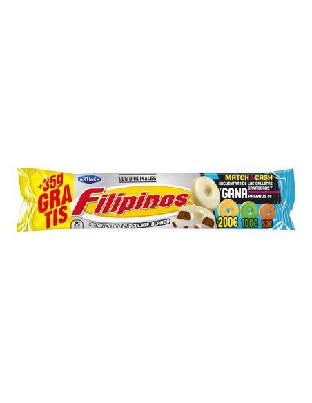Filipino de chocolate blanco Artiach, galleta con cobertura cremosa