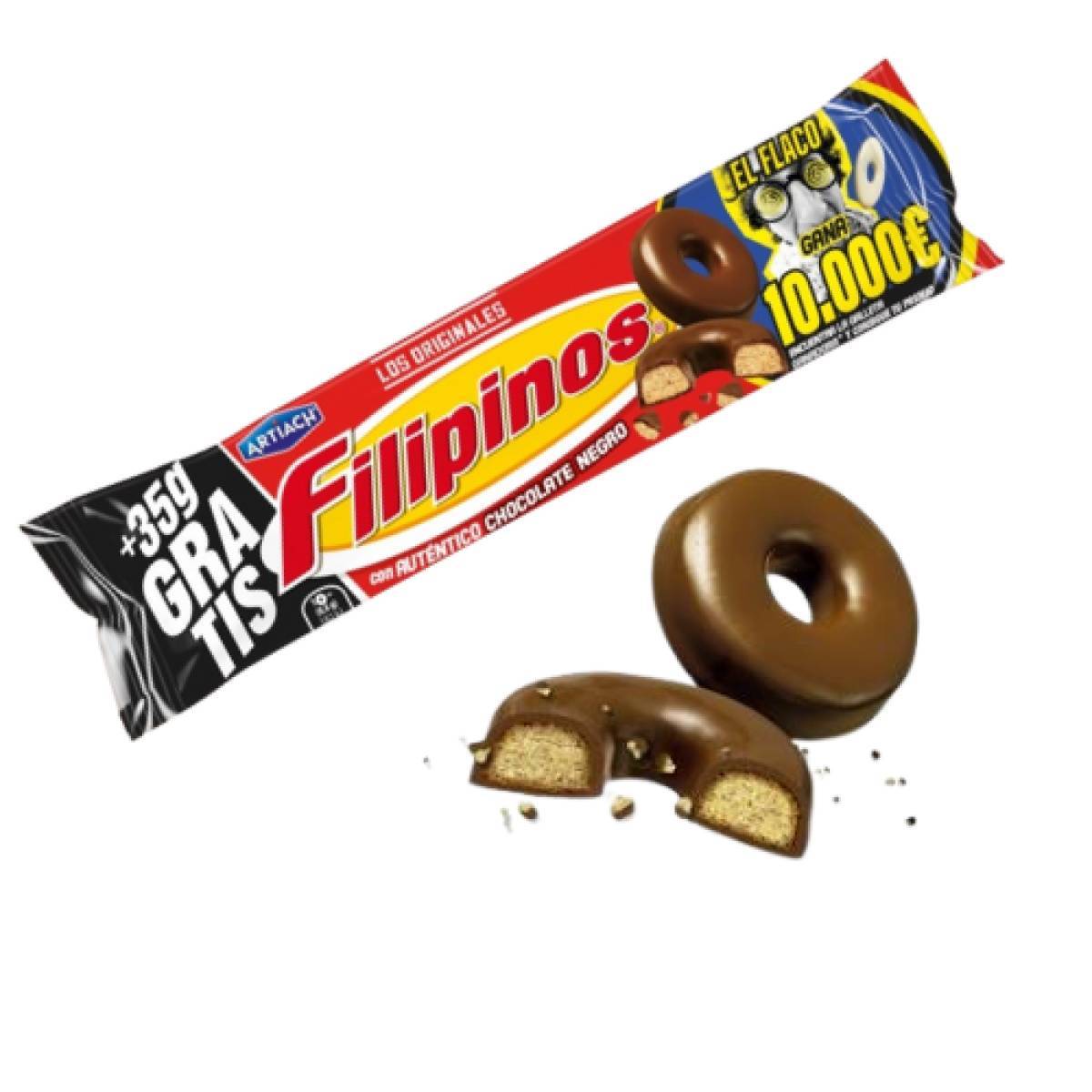 Filipinos Negro 128g 12u 68031 Trigorico Caja 12u, galletas de Artiach