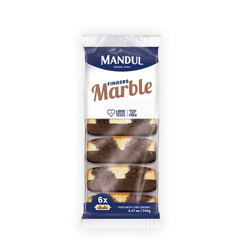 Finger marmolado Mandul con veta de vainilla y chocolate