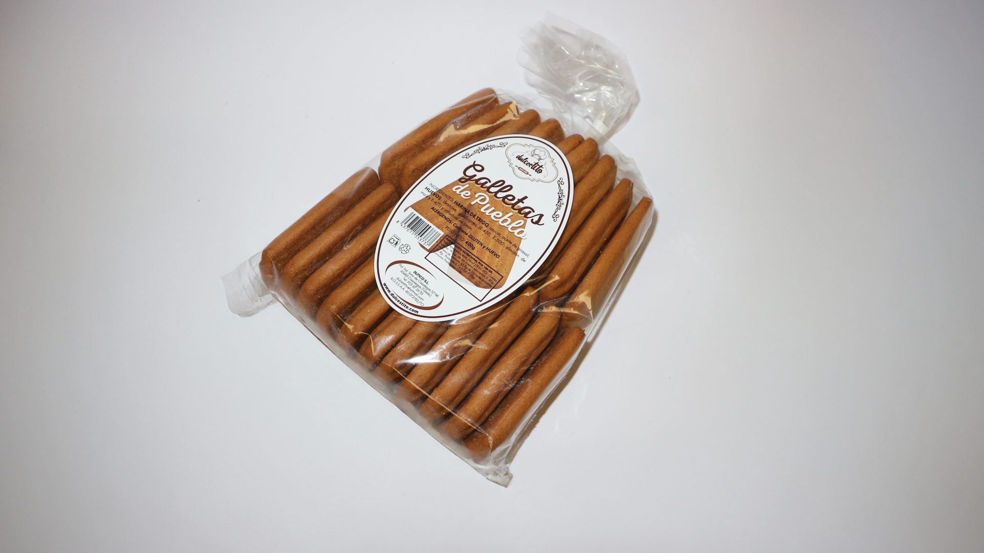 Galleta de pueblo Dutico artesana, dorada y crujiente al morder