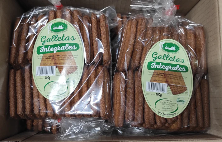 Galleta integral de pueblo Dutico con harina de grano entero