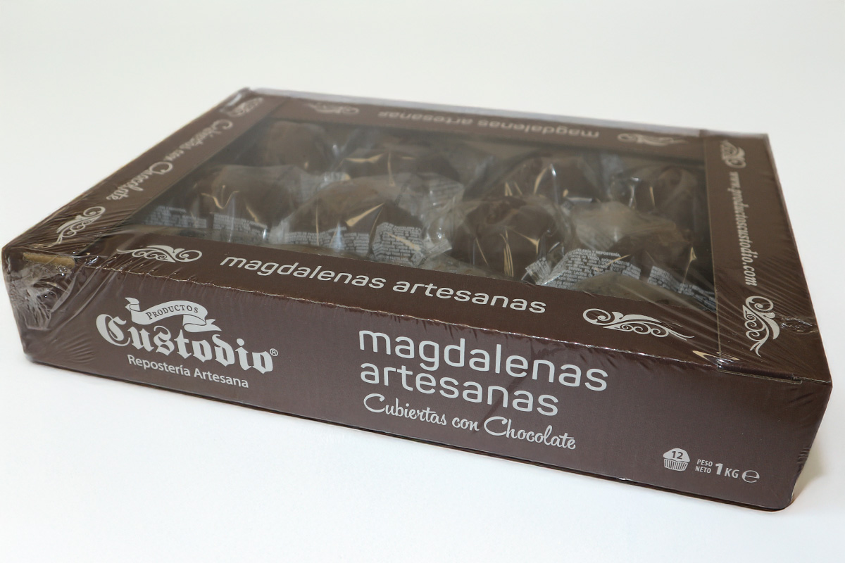Magdalena Cubierta Chocolate 1x1 1kg CUSTODIO de Productos Custodio