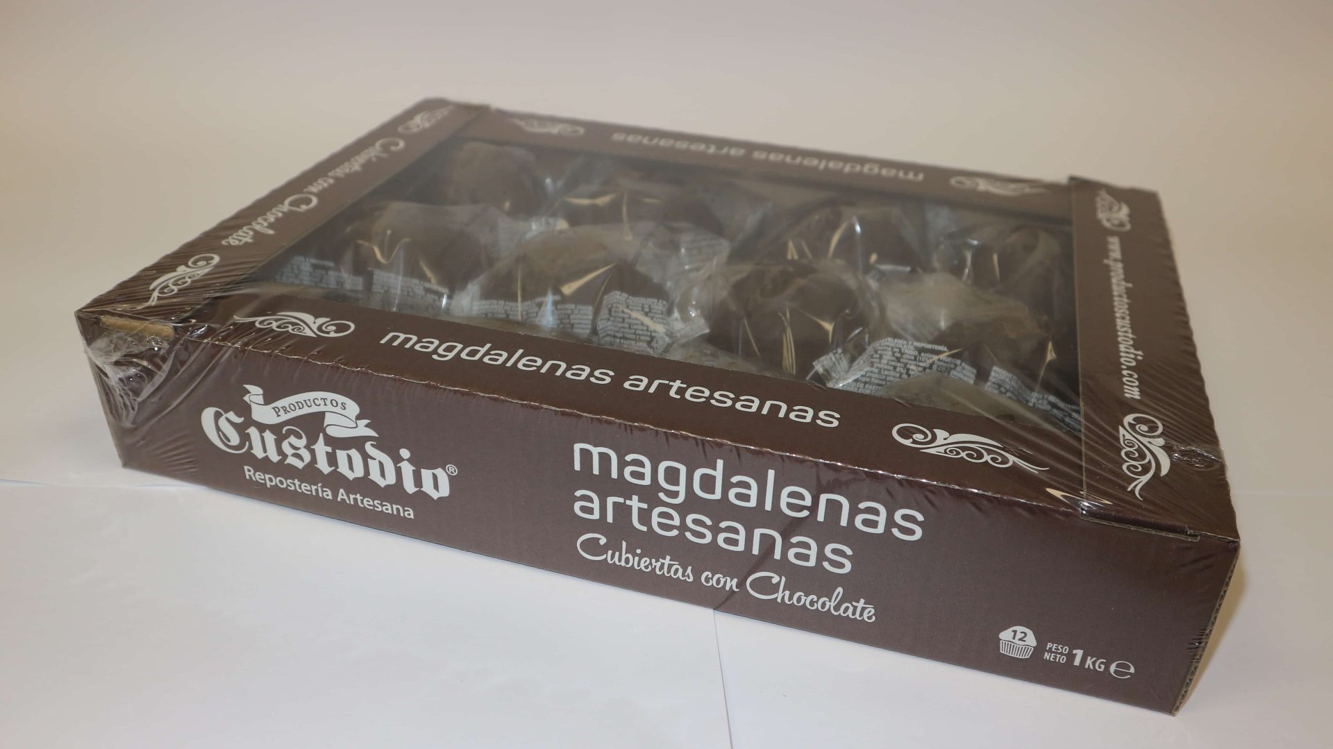 Magdalena Cubierta Chocolate 1x1 1kg CUSTODIO de Productos Custodio