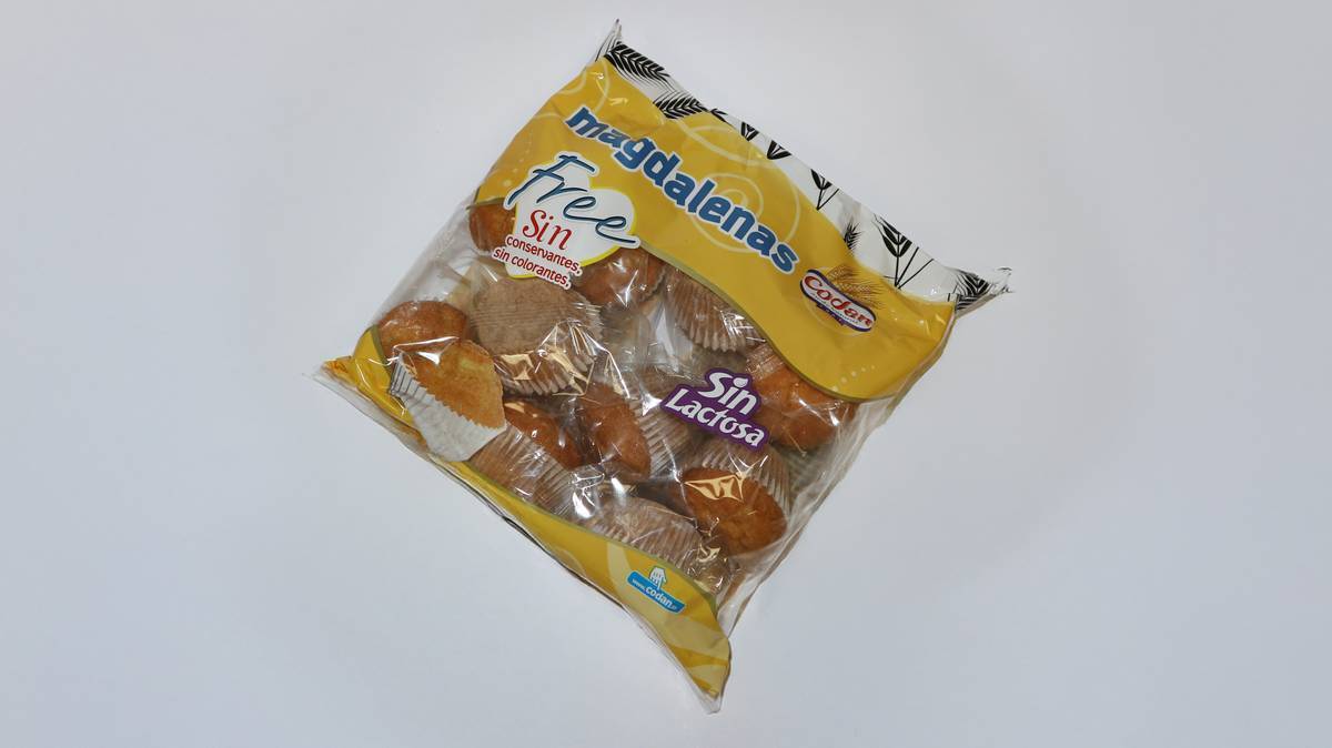 Magdalena sin lactosa Codan, bizcocho tierno y esponjoso apto para intolerantes a la lactosa