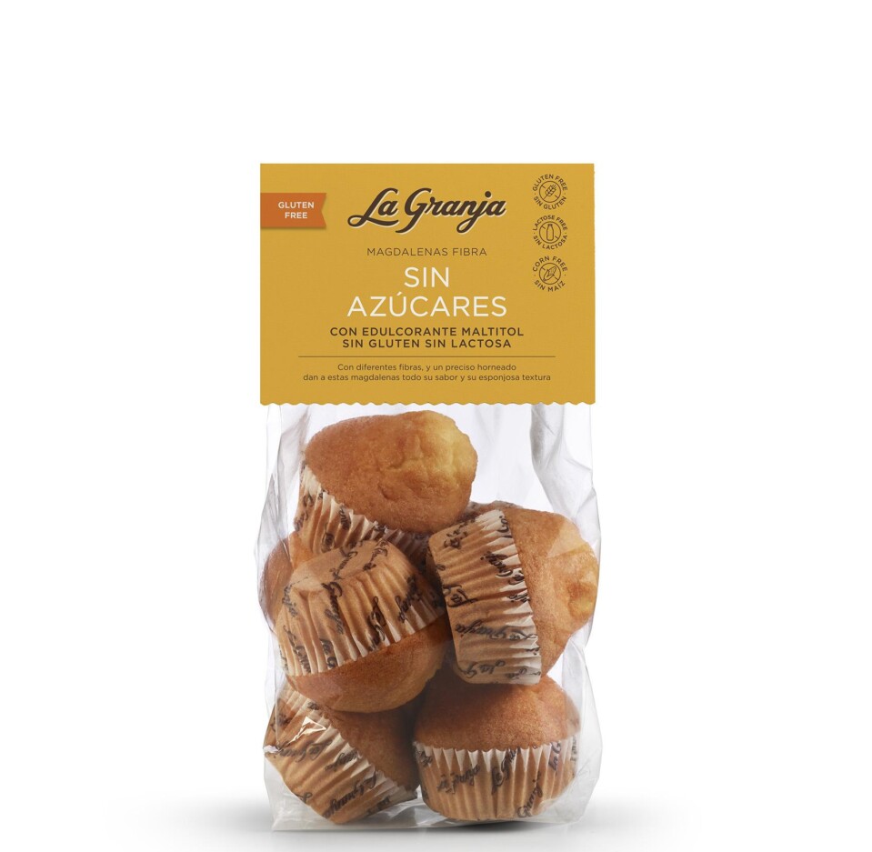 Magdalenas Fibra Sin Azúcar Maltitol Sin Gluten Sin Lactosa LA GRANJA