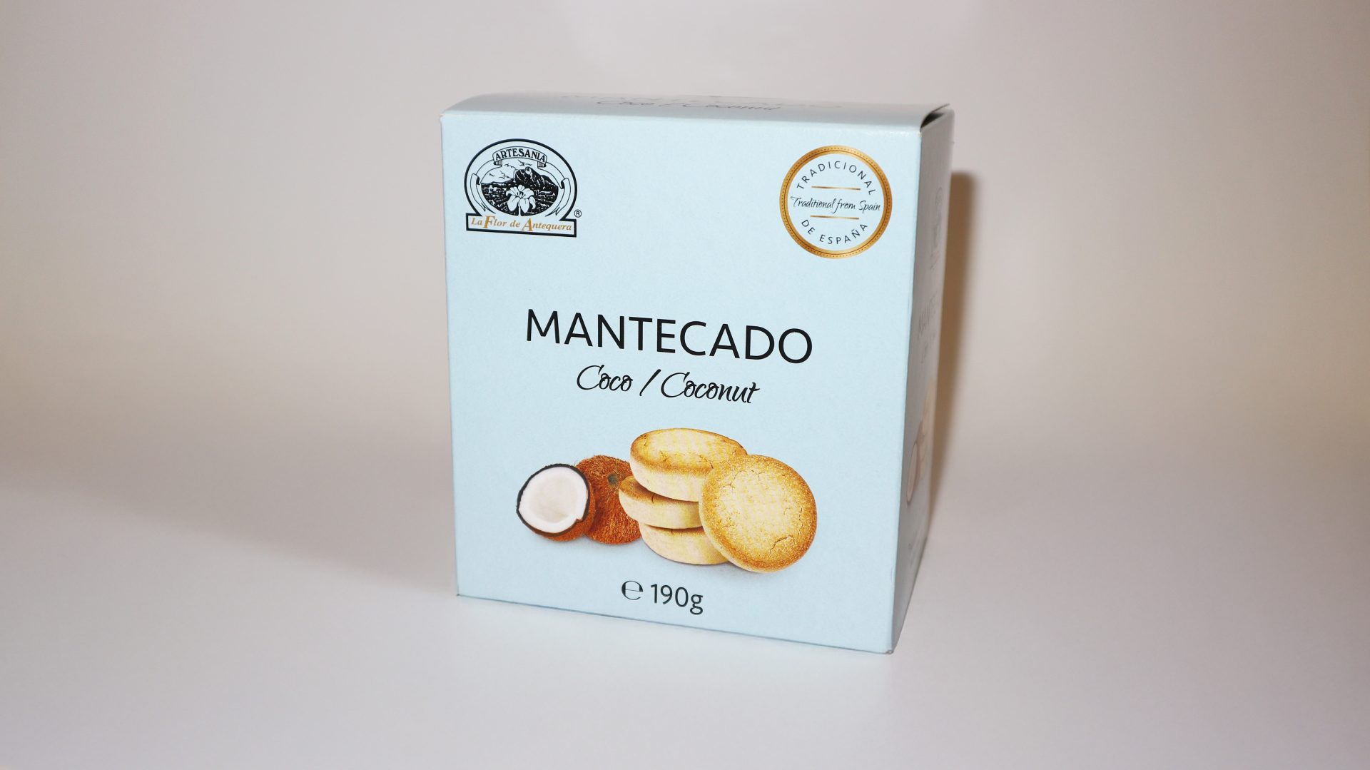 Mantecado de coco Unión Mels, tierno y con dulce aroma tropical.