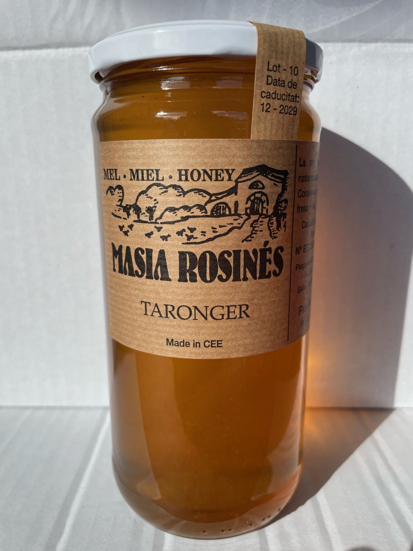 Tarro de Miel Taronger Masiá Rosinés de 500 g