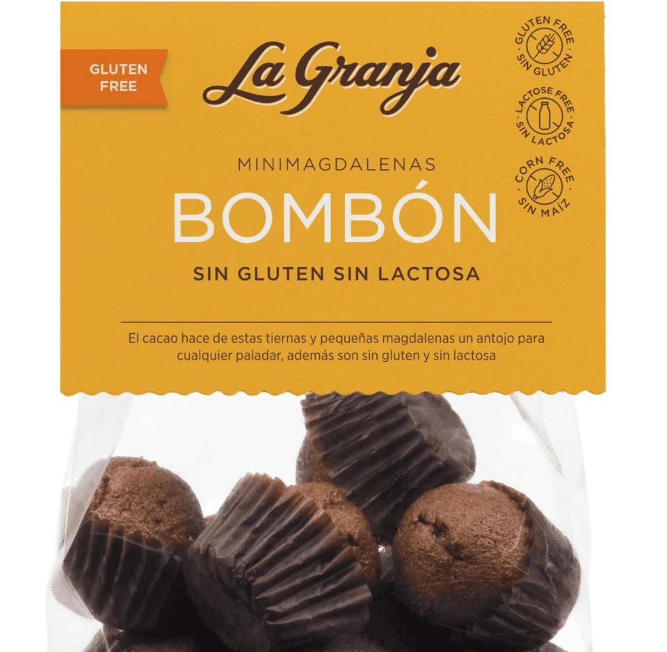 Mini Magdalenas Bombón Sin Gluten Sin Lactosa LA GRANJA