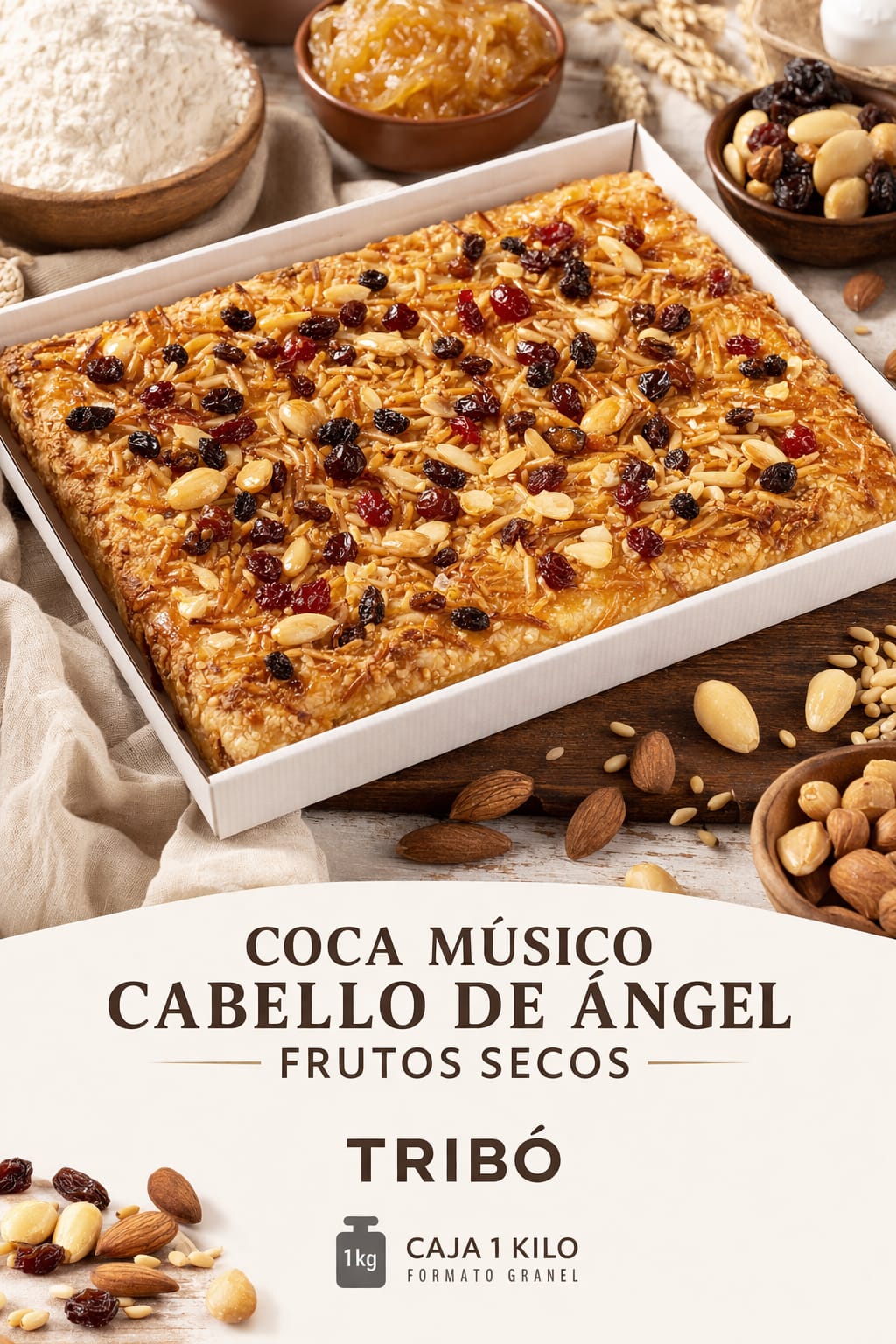 Musico Cabello Y Frutos Secos 1 kg Granel Tribo, hojaldre