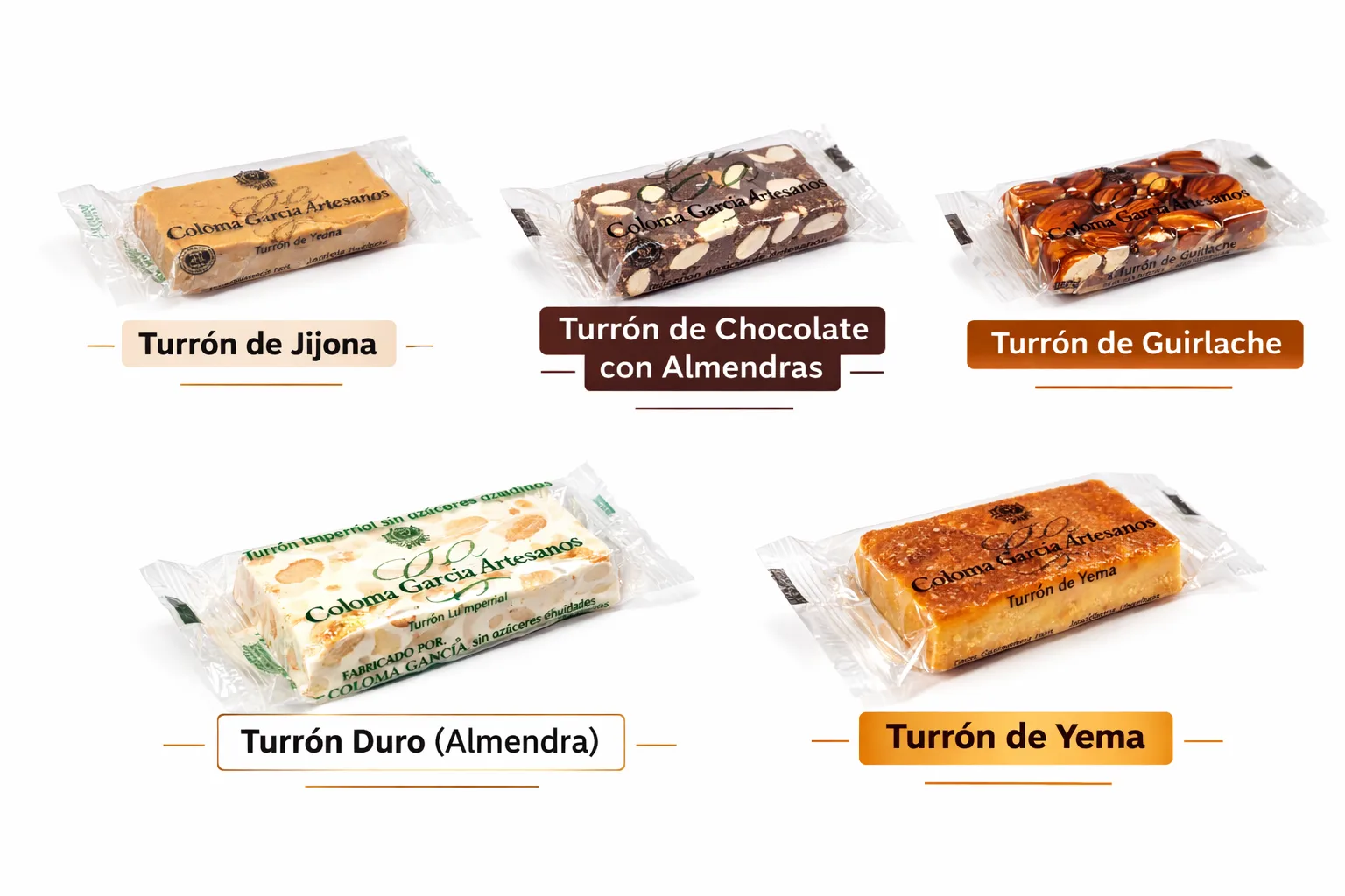 Turron Surtido Porciones Coloma 2.5K - Comprar Navidad online | El Mes Dolç