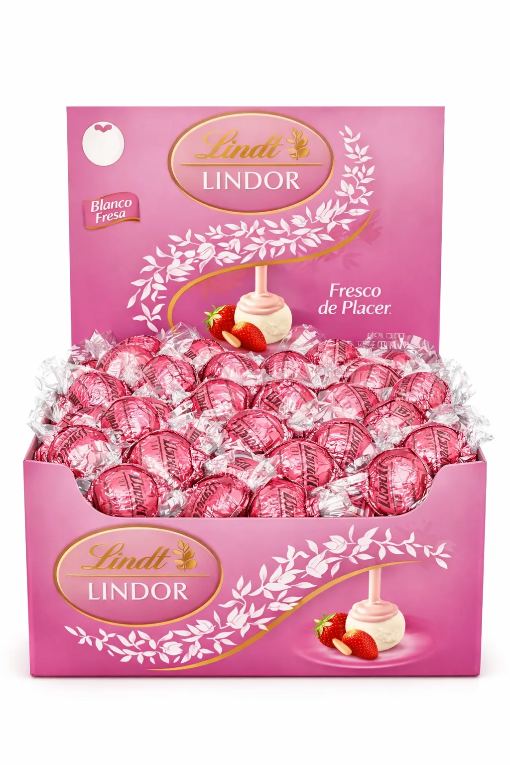 Bombon Lindt Blanco Fresa 2kg - Comprar Navidad online | El Mes Dolç