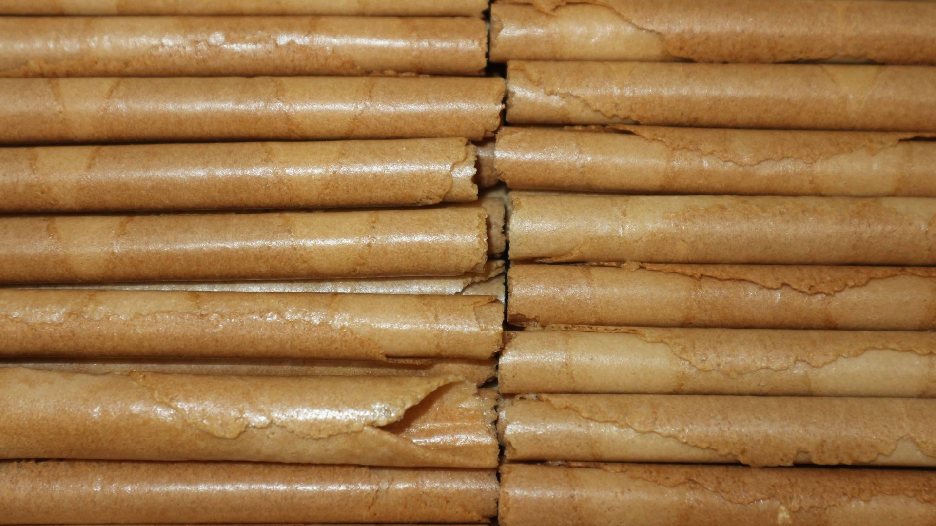Neula de barquillo Galletas Polen, fina, enrollada y crujiente