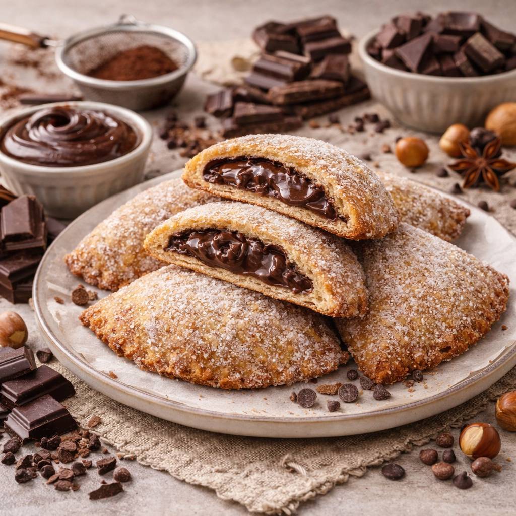 Pastissets Chocolate Rasquera Pastelería 8 Ud Caja 1 kg, hojaldre