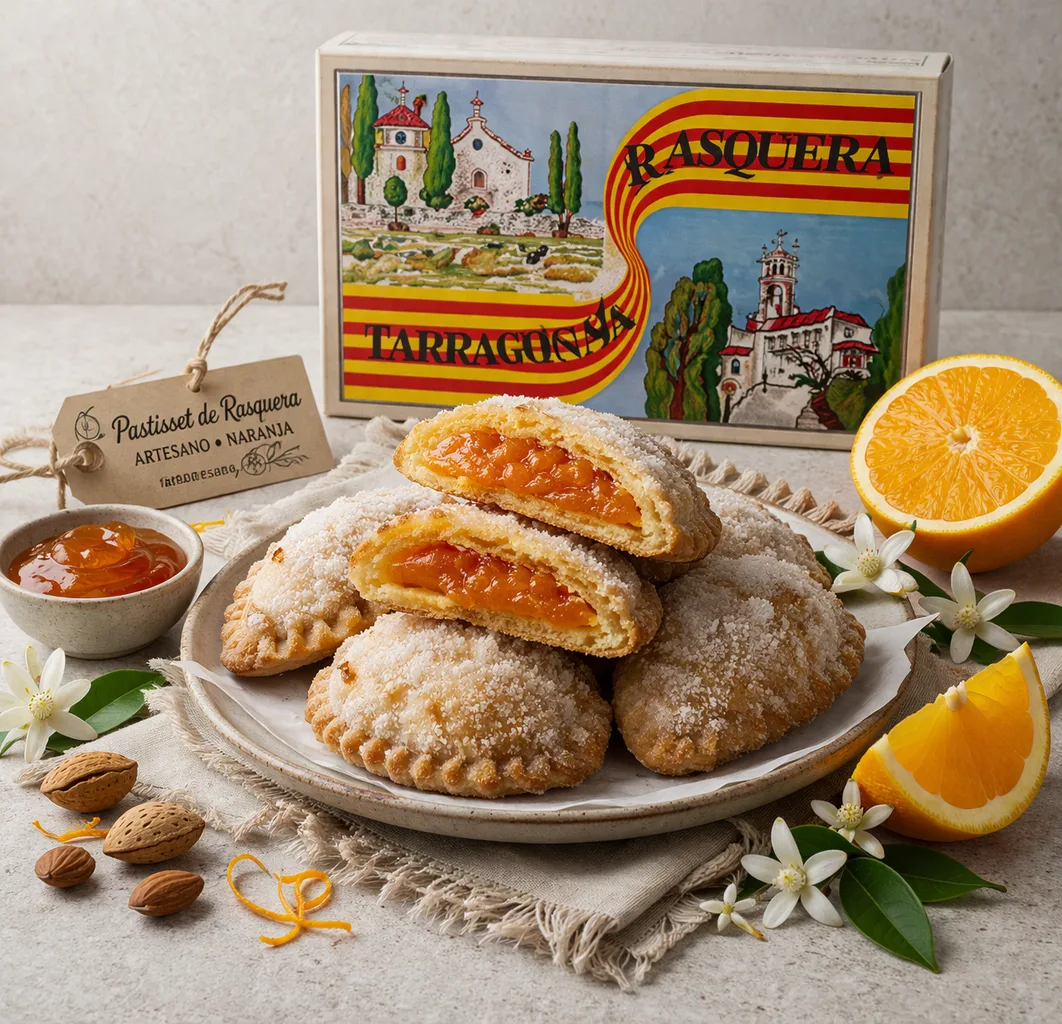 Pastissets Naranja Rasquera Pastelería 8 Ud Caja 1 kg, hojaldre