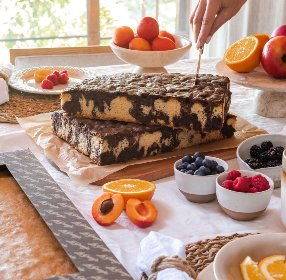 Plancha 1.8kg Bizcocho Mármol Sin Gluten Sin Lactosa de La Granja