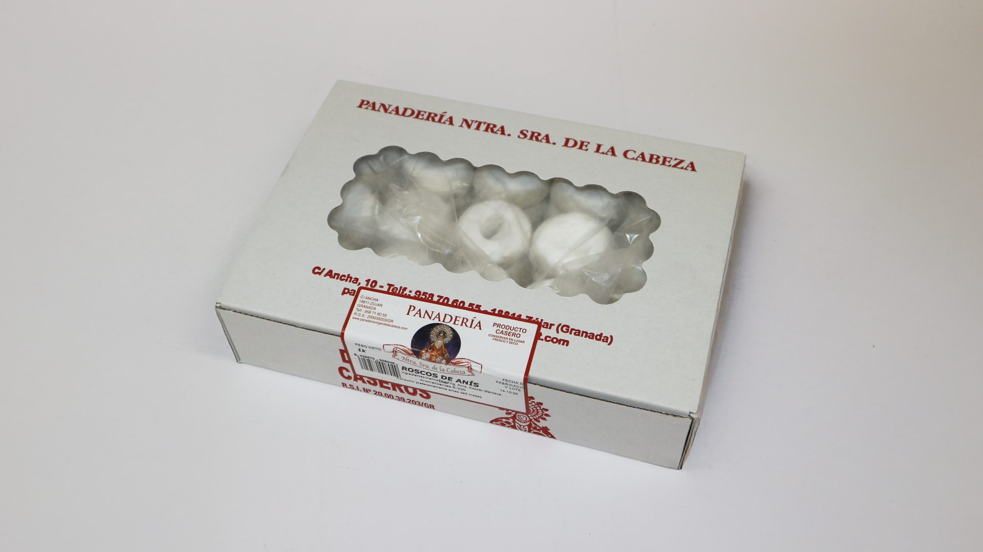 Rosco de anís natural de Nuestra Señora de la Cabeza, mantecoso con aroma a anís y azúcar glas