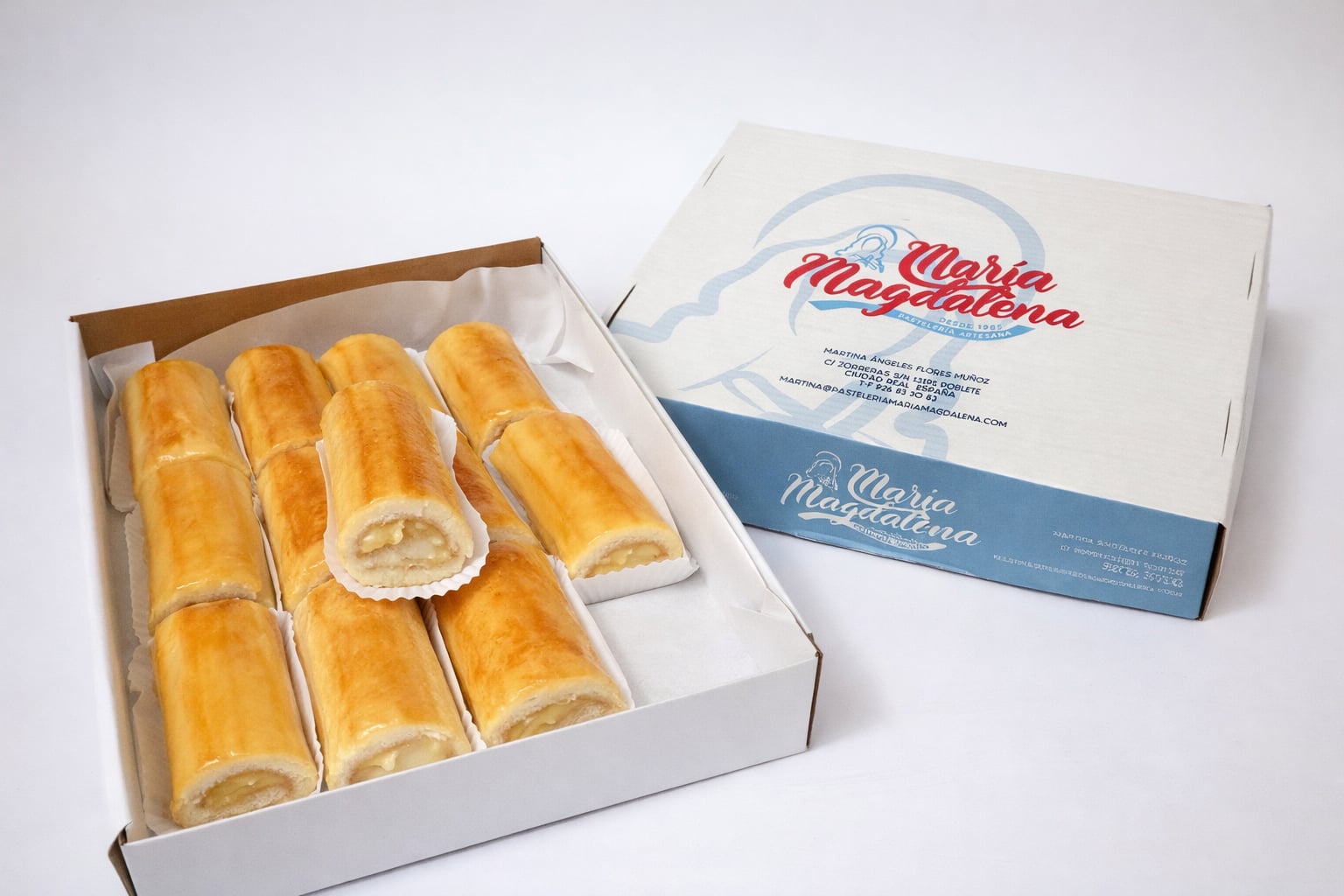 Brazo Crema Yema MAGDALENA 2,1kg caja - Comprar Repostería online | El Mes Dolç