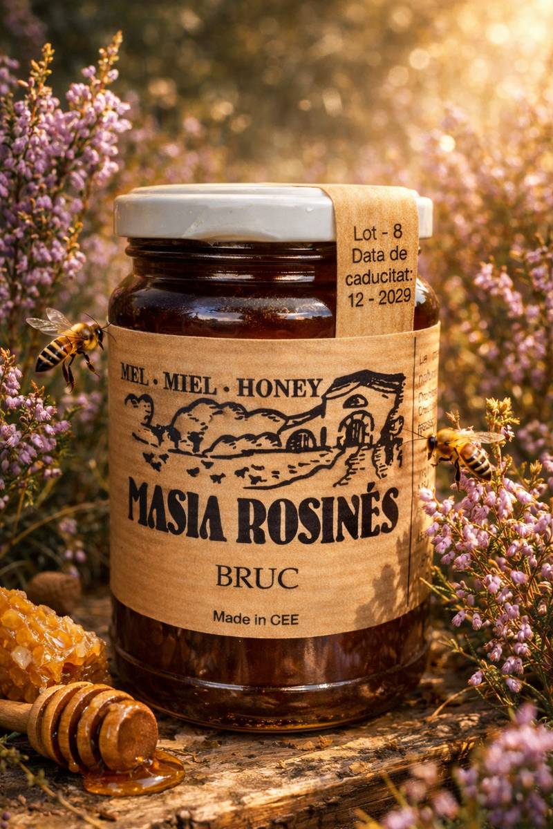 Miel de Bruc MASIA ROSINES 500 g, miel rosines