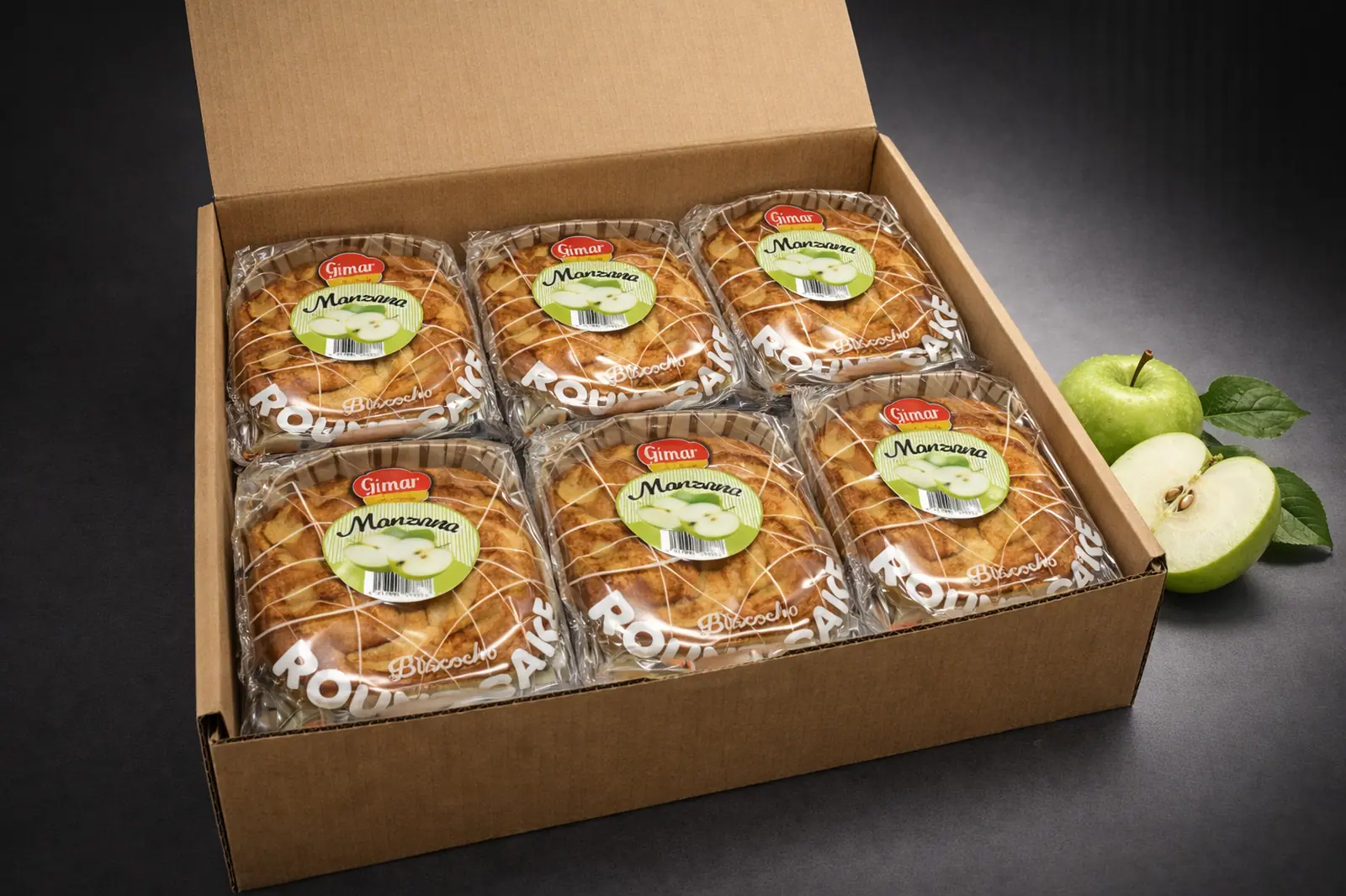 Bizcocho Rosco Manzana 400g 8u GIMAR Caja