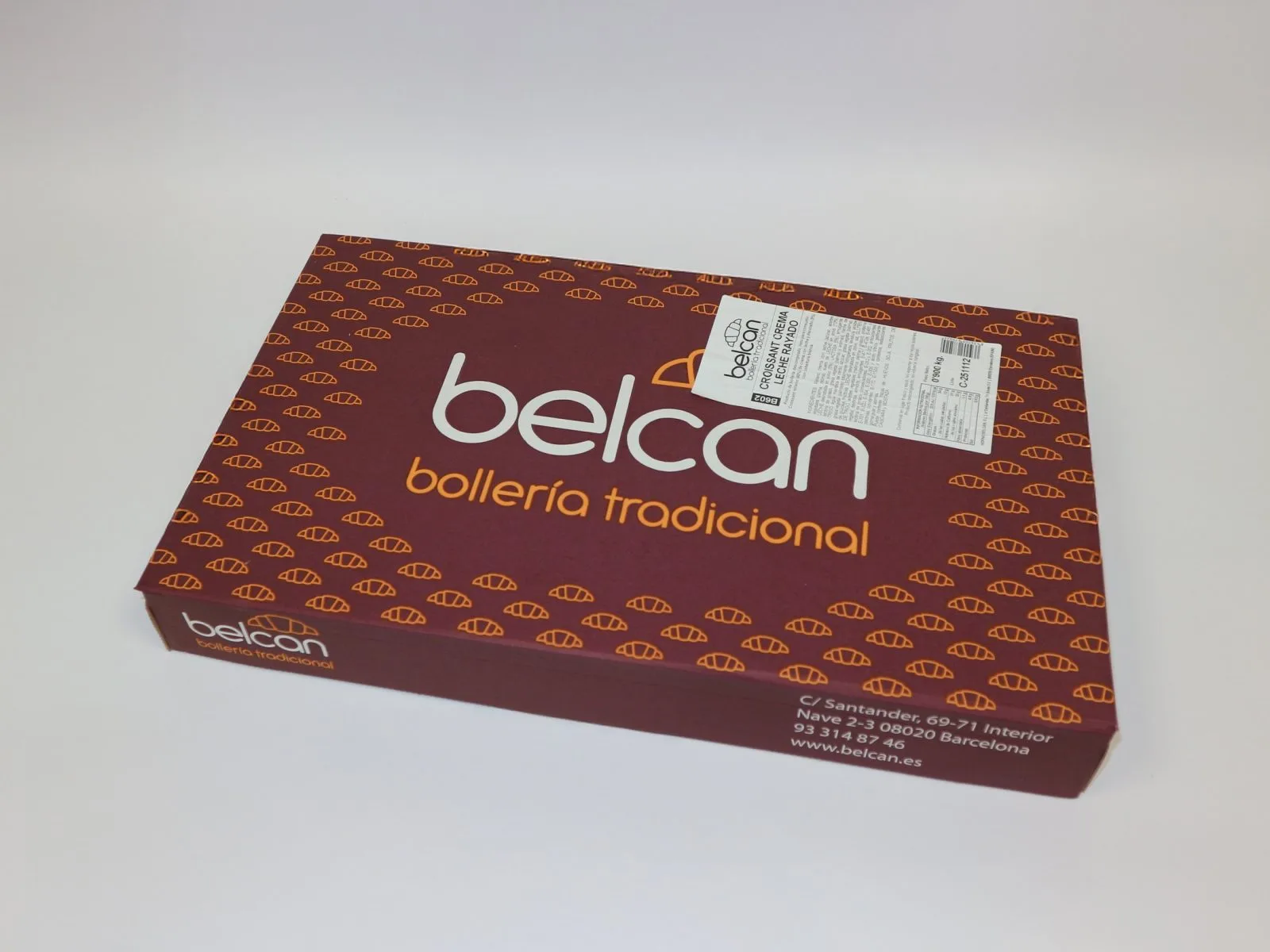 Croissant Crema Leche Rayado 25ud BELCAN