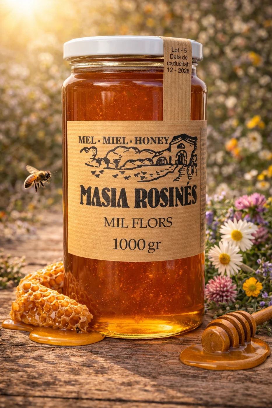 Tarro de Miel de Mil Flors Masiá Rosinés de 1000 g