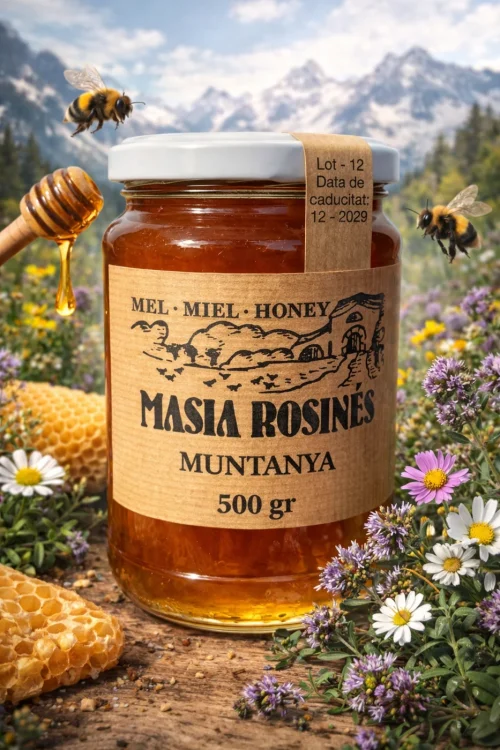 Tarro de Miel de Muntanya Masiá Rosinés de 500 g