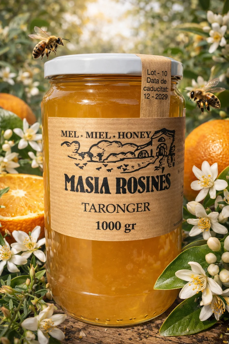 Tarro de Miel Taronger Masiá Rosinés de 1000 g