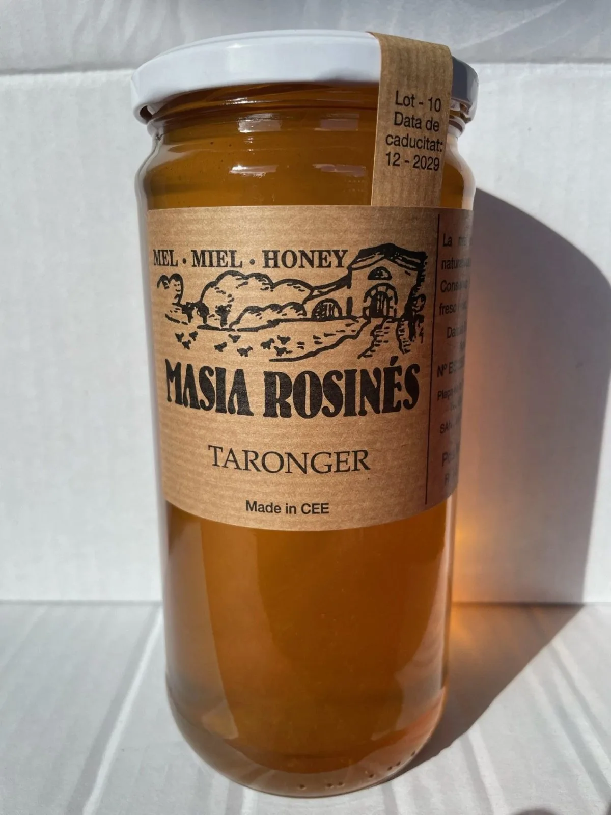 Tarro de Miel Taronger Masiá Rosinés de 500 g