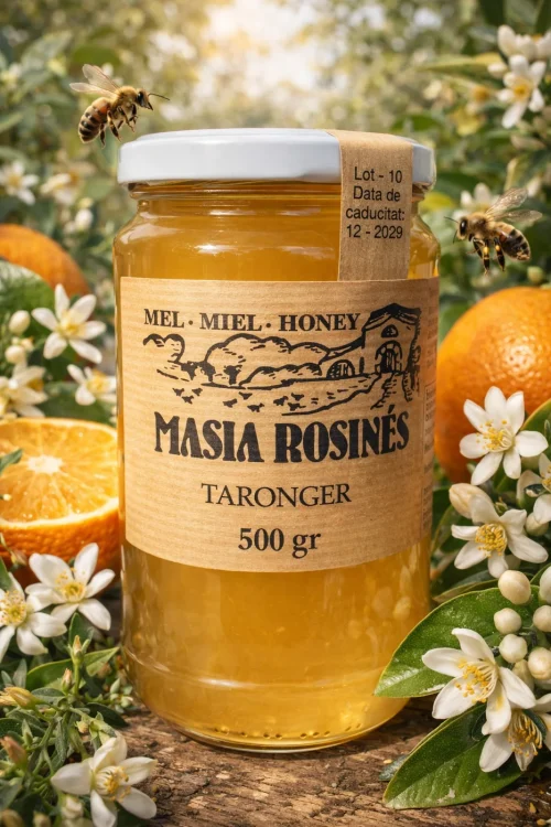Tarro de Miel Taronger Masiá Rosinés de 500 g